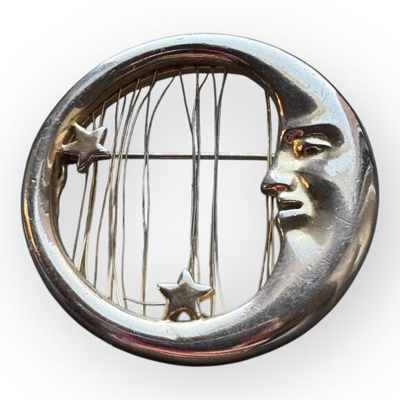 Vintage "Man In The Moon" Brooch - Picture 4 of 4